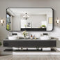 CIRCUMI Black Bathroom Mirror, Rounded Corner, Tempered Glass, Large Mirror by CIRCUMIMirror