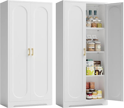 Metal Storage Cabinet with 3 Adjustable Shelves, Living Room, Hallway by MetalMax