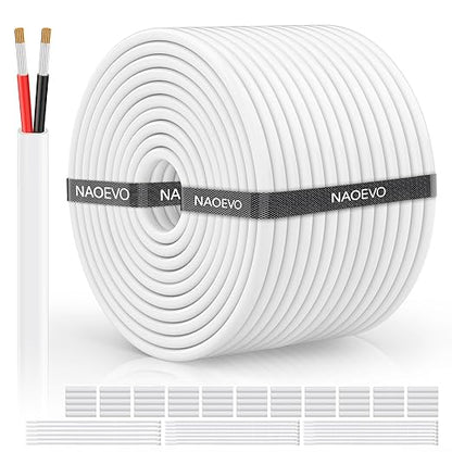 NAOVEO 14 Gauge Wire 2 Conductor Electrical Wire, 14 AWG Stranded PVC Tinned by NAOEVO