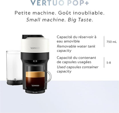 Nespresso Vertuo Pop+ Coffee and Espresso Maker by Breville, Coconut White - Image 7