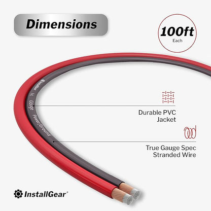 InstallGear 14 Gauge Speaker Wire - 100 Ft Copper Clad Aluminum Speaker Cable - - Image 3