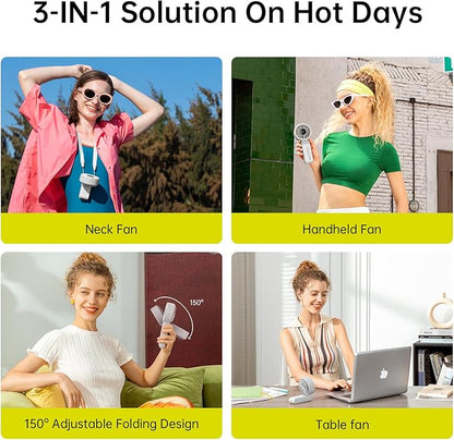 JISULIFE Handheld Fan Life7 – Ultimate Flexibility: High-Power Motor, LED - Image 2