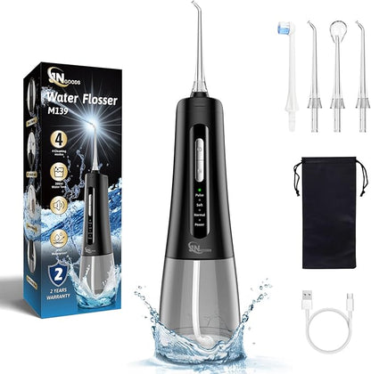 JNGOODS Cordless Water Dental Flosser Oral irrigator, JNGOODS 300ml by VisittheJNGOODSLLC
