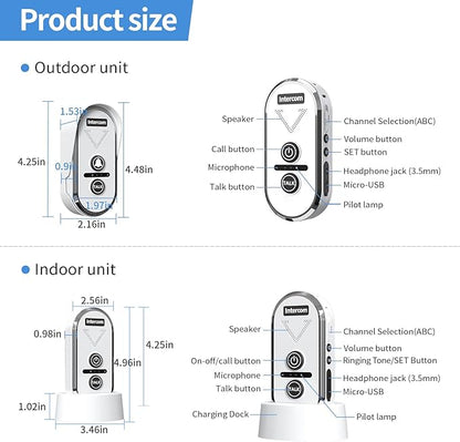 PANDAAR Doorbell Wireless for Home, Wireless Intercom System 4900ft Long Range - Image 9