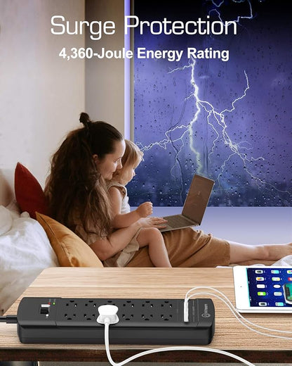 Witeem Surge Protector Power Strip - Image 4