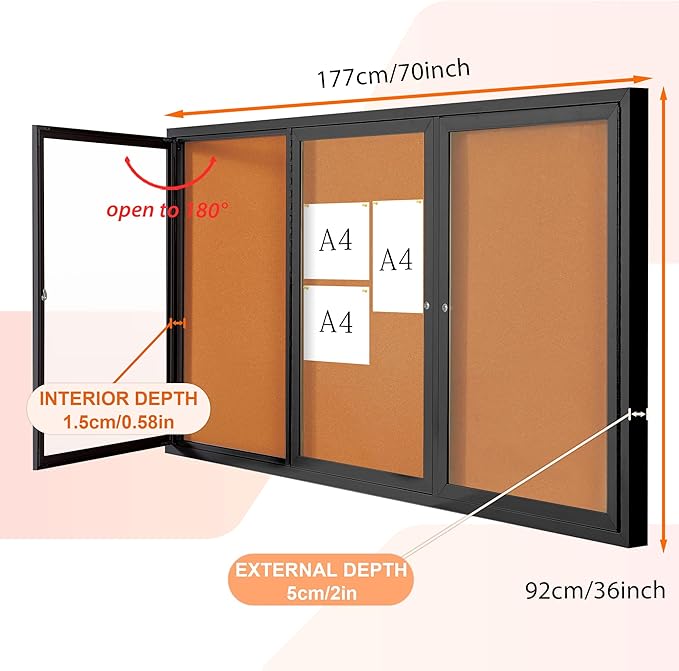 Enclosed Bulletin Board Outdoor Noticeboard - Image 2