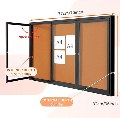 Enclosed Bulletin Board Outdoor Noticeboard - Image 2