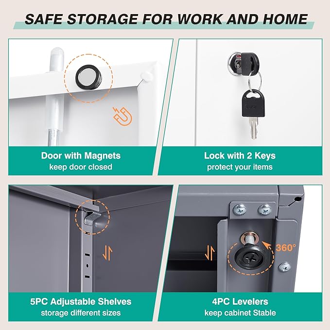 Wide & Deep Metal Storage Cabinet - Image 6