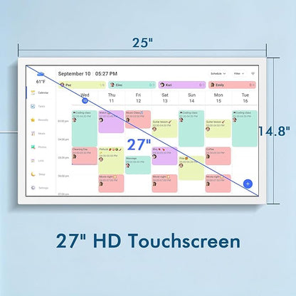 27 Inch Smart Digital Calendar Max, Wall Mountable Electronic Family Planner - Image 8