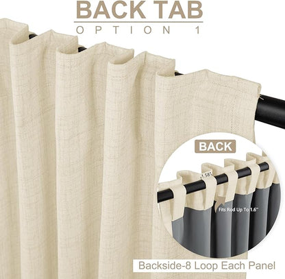 100% Blackout Shield Linen Blackout Curtains - Image 3