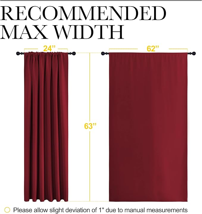 NICETOWN Christmas Patio Door Blackout Curtains, Noise Reducing Curtains and - Image 7