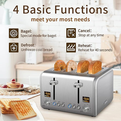 SEEDEEM 4 Slice Stainless Toaster - Image 4