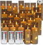 24 Pack Flameless LED Pillar Candles by Grcdoyvl