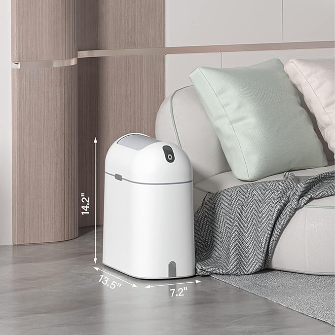ELPHECO Bathroom Trash Can, 2.5 Gallon Motion Sensor Waterproof Trash Bin - Image 3