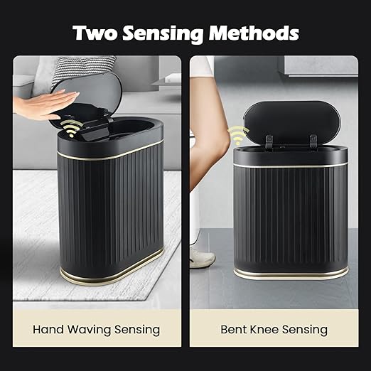 Bathroom Sensor Trash Can with Lid Automatic 2 Gallon Small Sensor Garbage Bin - Image 3