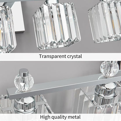 FDPBY Vanity Lights 6-Light Modern Crystal Vanity Light Chrome Bathroom Light - Image 4