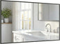 48''x30'' Black Bathroom Mirror, Large Metal Framed Vanity Mirror by Pocetry