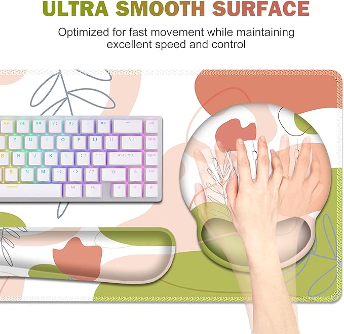Gaming Mouse Pad, Large Desk Mat, Cute Desk Pad Protector, 4 in1 XXL Mousepad + - Image 4