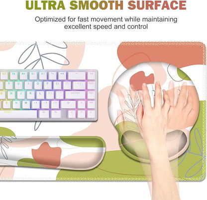Gaming Mouse Pad, Large Desk Mat, Cute Desk Pad Protector, 4 in1 XXL Mousepad + - Image 4