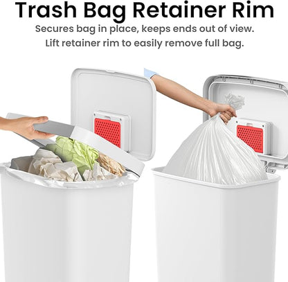 iTouchless SoftStep 13.2 Gal / 50L Step Pedal Kitchen Trash Can - Image 4