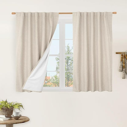LAMIT 100% Blackout Linen Curtains by LAMIT