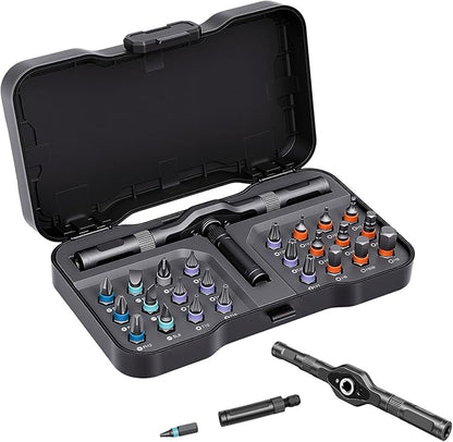 24-in-1 Magnetic Ratchet Multi-Bit Screwdriver Set by DikTalk