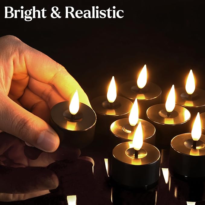 Eywamage Black Flameless LED Tealights - Image 3