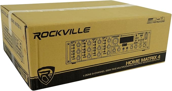 Rockville Home Matrix 4 600W Multi Room Receiver/Amplifier, Mic Inputs - Image 7