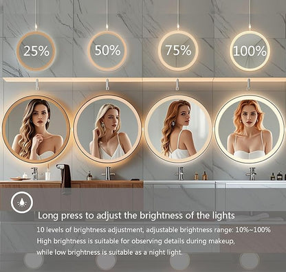 Wall-Mounted Round Bathroom Mirror - Image 4