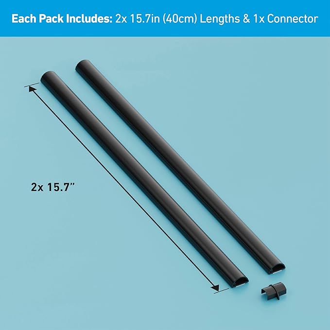 D-Line 31.4in TV Cord Hider, Patented Half Round Cable Cover, Hide Wall Mount - Image 4