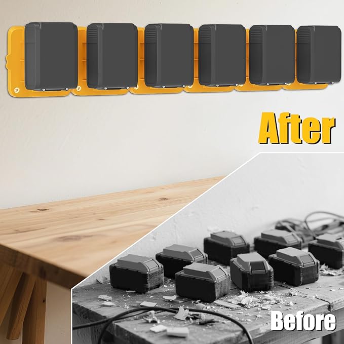 6 Pack Battery Mount Holder Compatible - Image 4
