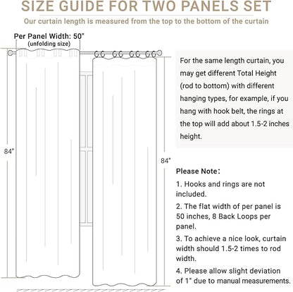 100% Blackout Shield Linen Blackout Curtains - Image 7