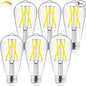 Hizashi E26 LED Bulb 60 Watt Dimmable, 4000K LED Edison Bulbs, ST19 Vintage by HIZASHI
