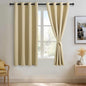 JIUZHEN Light Beige Blackout Curtains by JIUZHEN