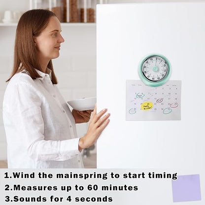 KwonfaiDelil 60-Minute Magnetic Visual Timer, Silent Operation and No Battery - Image 7