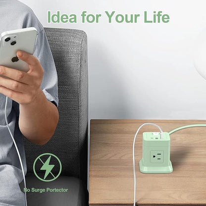 Cube Power Strip, FDTEK 4 Widely Spaced Outlet - Image 5