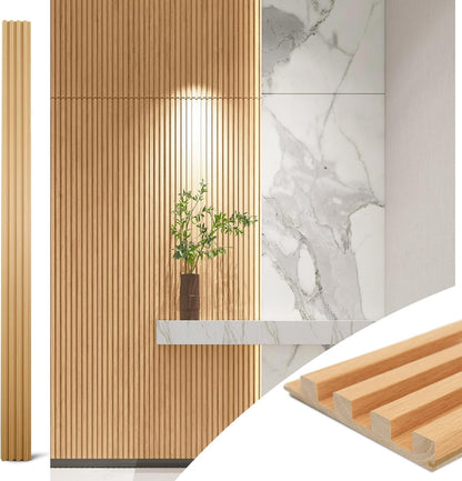 art3d 108 x 5.7 inch slat solid wood, main product view
