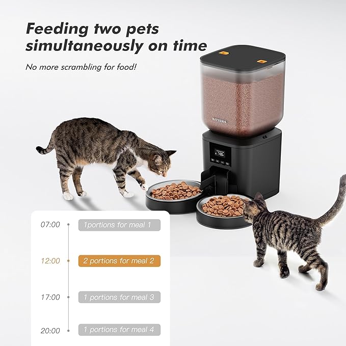 Automatic Cat Feeder for 2 Cats - 8L/34 Cups Large Capacity Auto Cat Food - Image 3