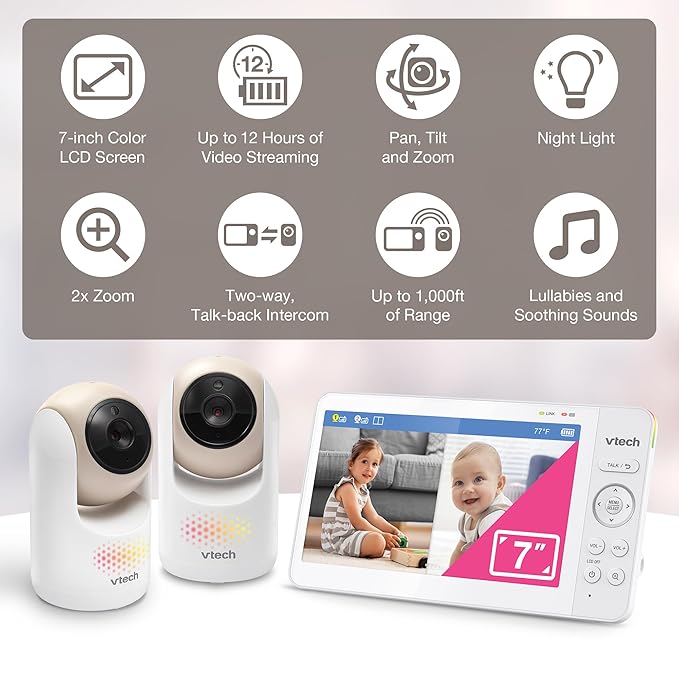 VTech 2-Cameras Video Baby Monitor - Image 2