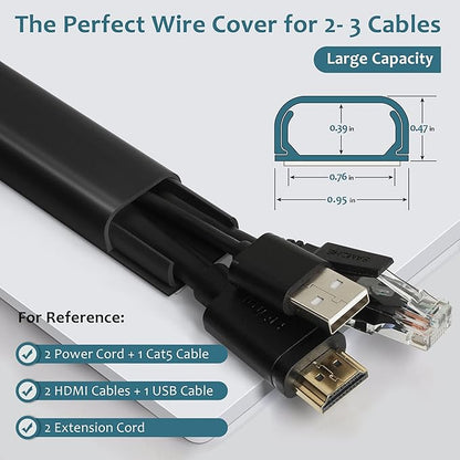 Cable Hider Raceway Kit, 68in Wire Hiders - Image 2