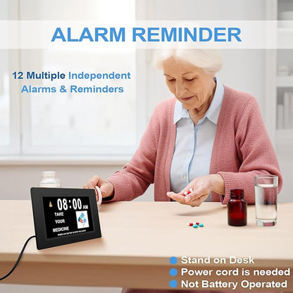 JALL 【2024 New】 Digital Calendar Dementia Day Clock, 7 Inch Large Screen Display - Image 3