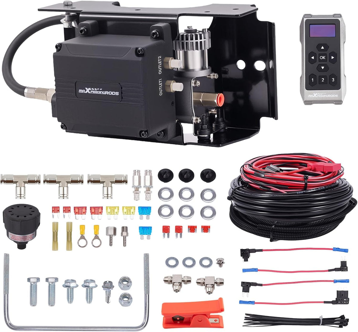 maxpeedingrods dual path wireless on board air compressor, main product view
