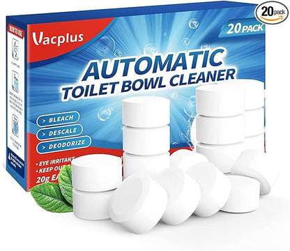 Vacplus Toilet Bowl Cleaner Tablets 20 PACK, Automatic Cleaners by Vacplus