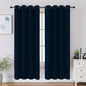 CUCRAF Navy Blue Blackout Curtains 90 Inches Long, Thermal Insulated Noise by CUCRAF