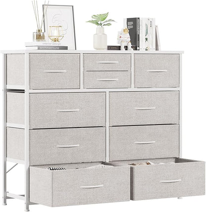 LUMTOK 10-Drawer Dresser, Fabric Dressers Drawers by LUMTOK