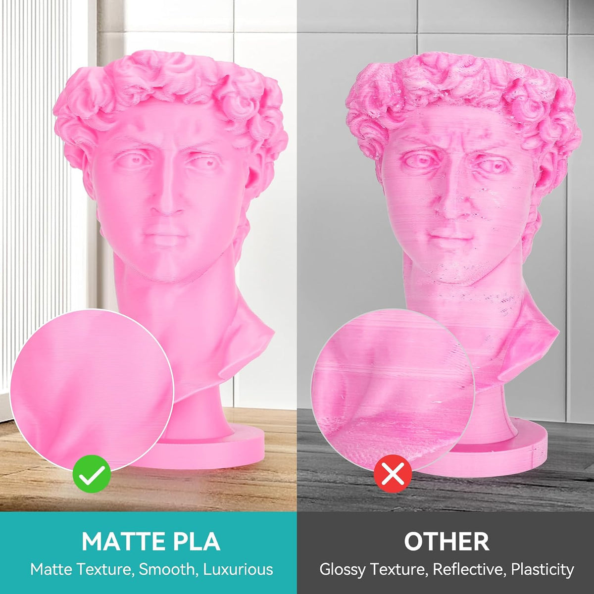 SUNLU 4KG Bundle PLA Matte 1.75mm, Matte Surface 3D Printer Filament