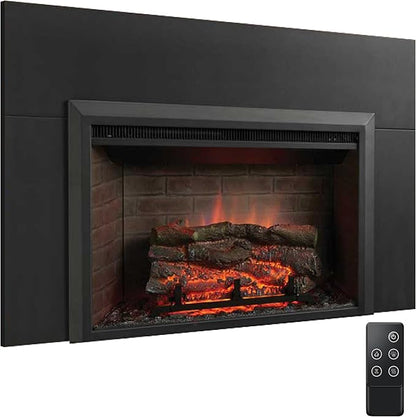 SimpliFire Electric Fireplace Insert, 32-Inch Black Traditional Fire Place by SimpliFire