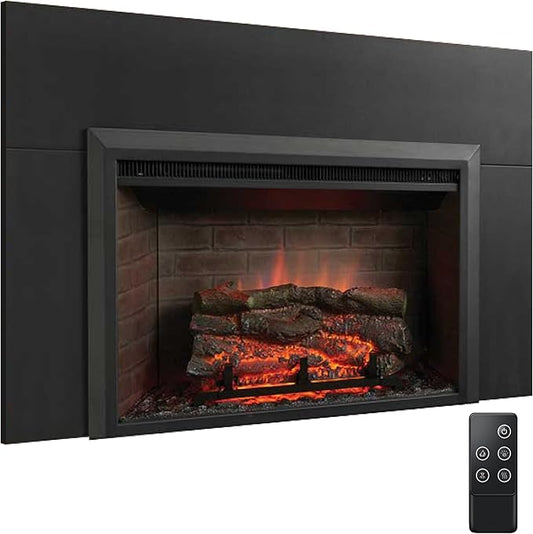 SimpliFire Electric Fireplace Insert, 32-Inch Black Traditional Fire Place by SimpliFire