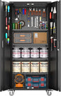 GarveeHome Garage Storage Cabinet 72 in Locking w/Wheels & Pegboard | by GarveeHome