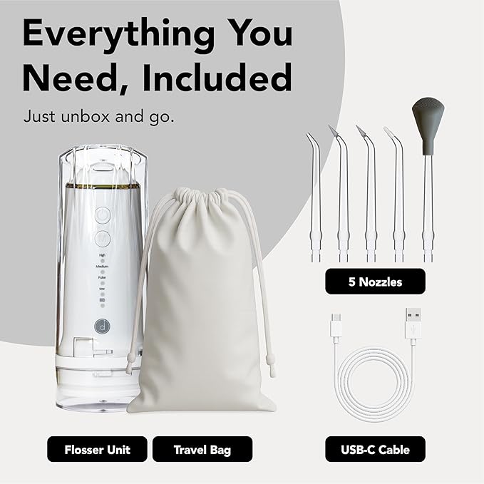Portable Water Flosser for Teeth Cleaning – Travel Size, Compact & Cordless - Image 6